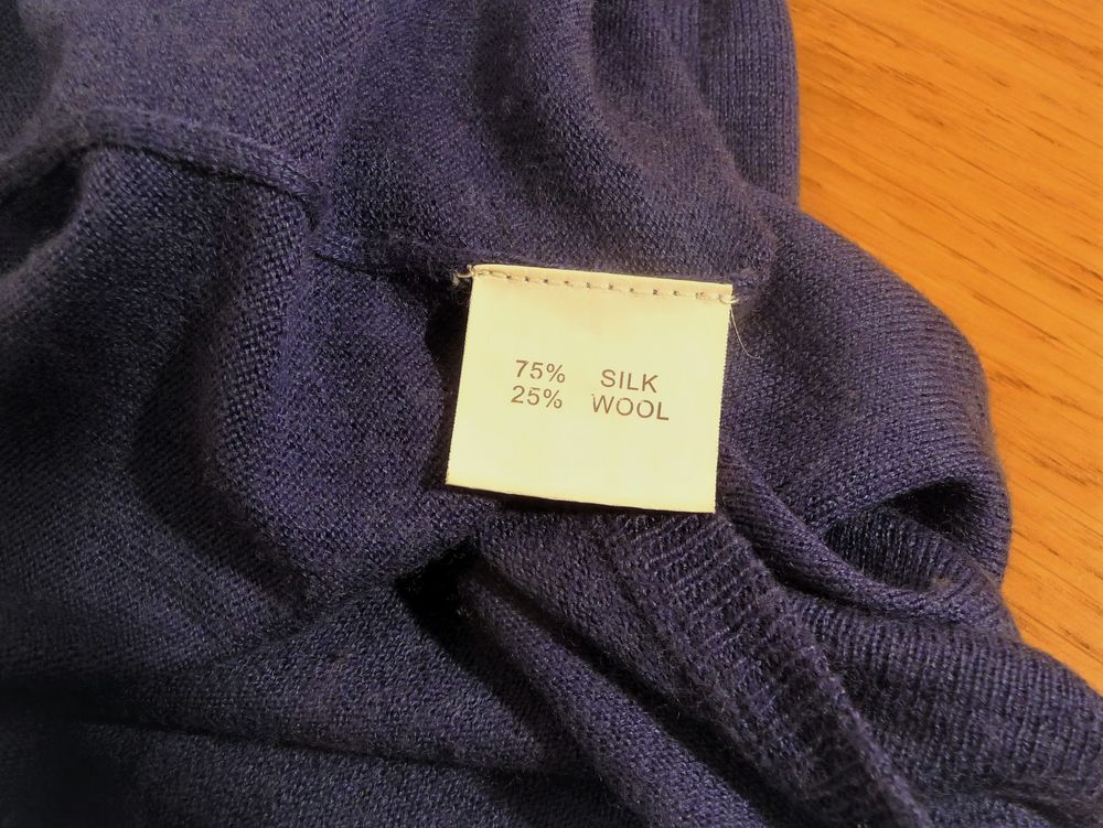 Pull Tunique en Soie et Laine Violet sans manches- Nude Vêtements
