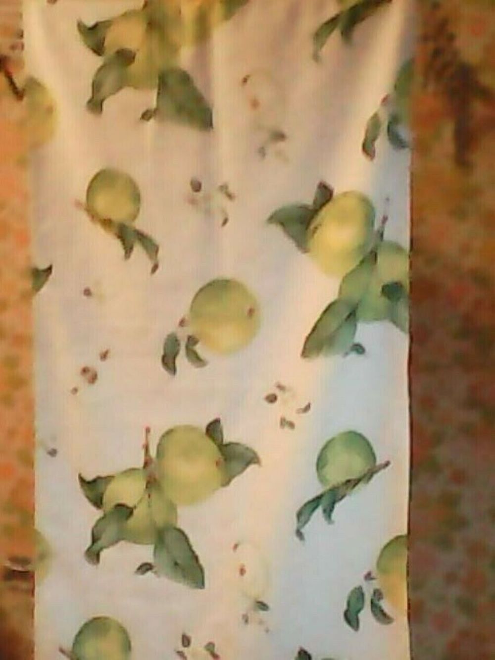 Rideaux d&eacute;cor pommes 140 x 59 tissu ameublement Décoration