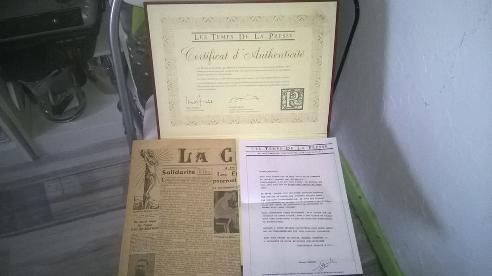 Coffret le journal de naissance 
9 aout 1946
