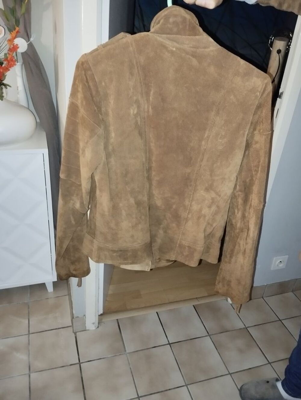 Veste daim marron Vêtements