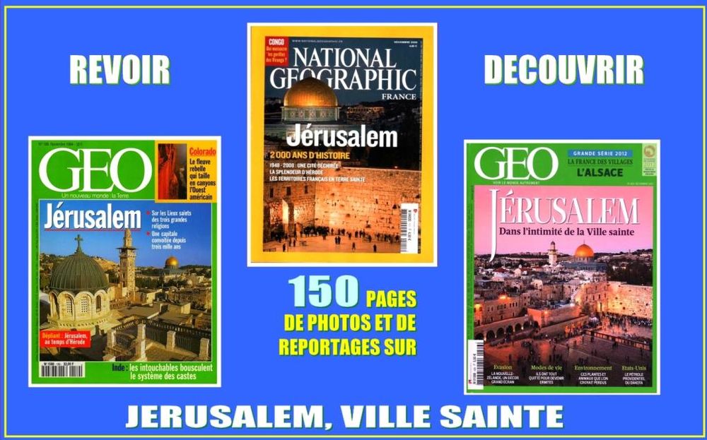 J&Eacute;RUSALEM - Isra&euml;l - TERRE SAINTE Livres et BD