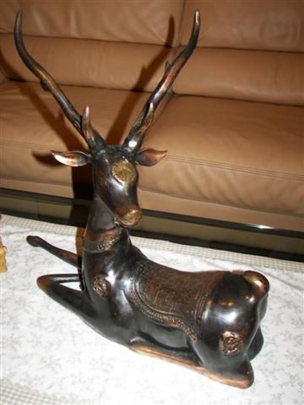 Jeune cerf en bronze Décoration