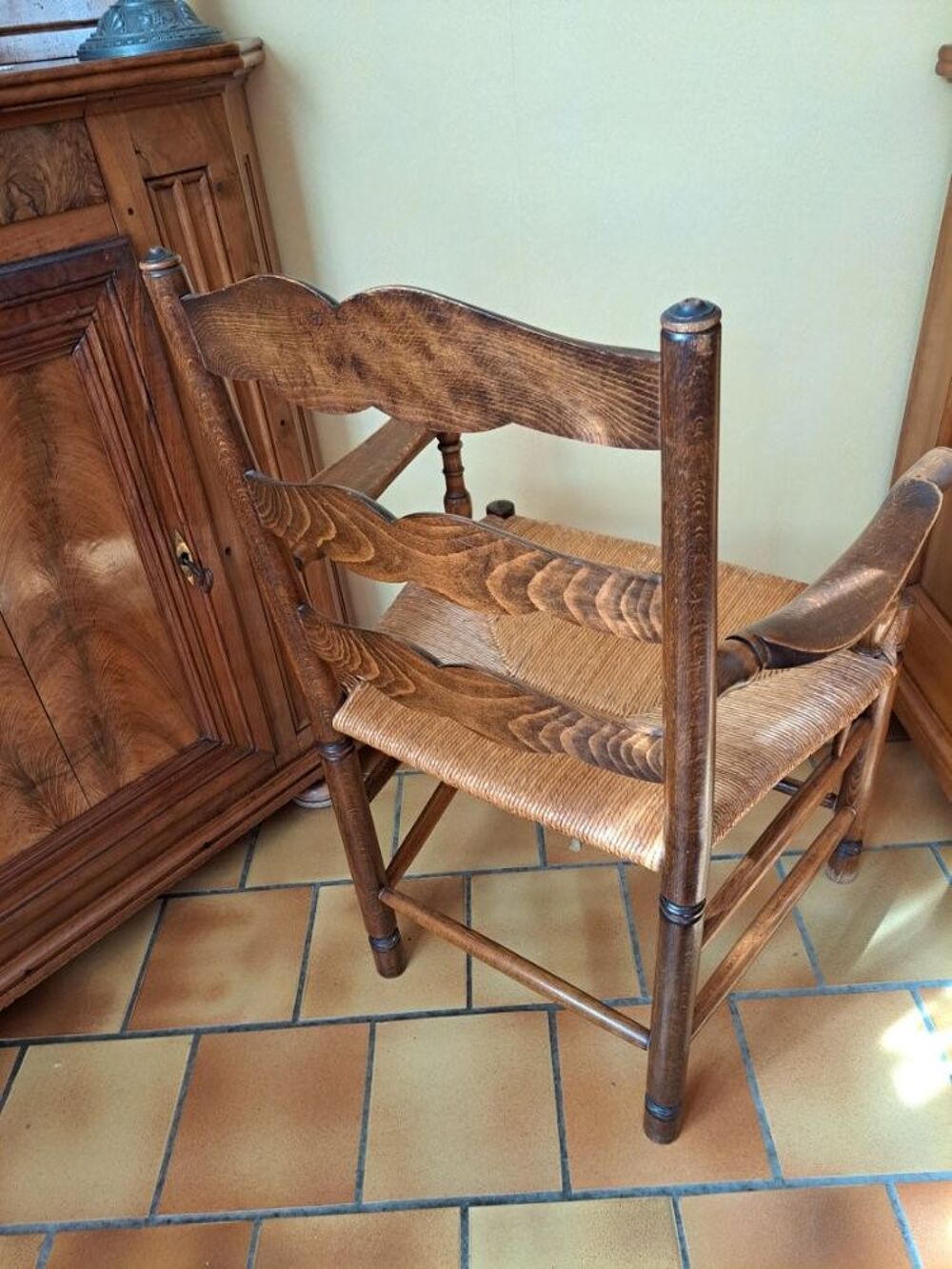 Lot de 2 fauteuils noyer clair Meubles