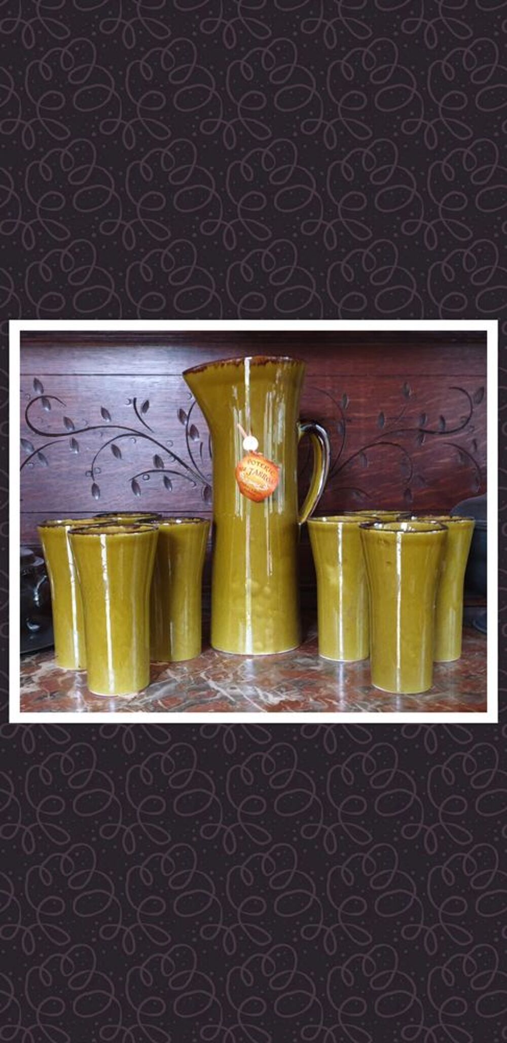 Service &agrave; orangeade vintage neuf Décoration