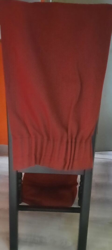 2  Double rideaux à galon fronceur - Rouge - 150x235 cm - 30 Amiens (80)