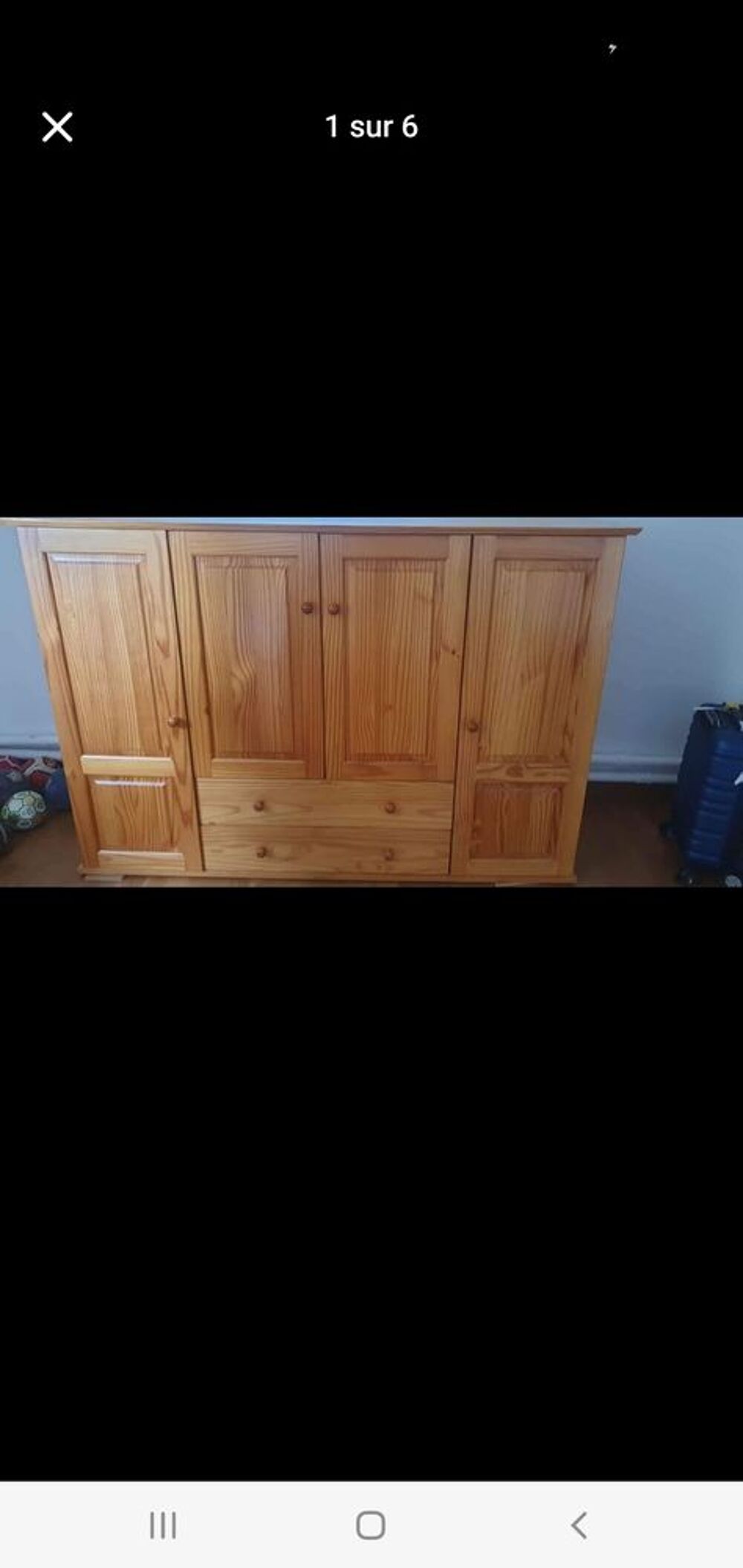 Armoire basse en pin Meubles