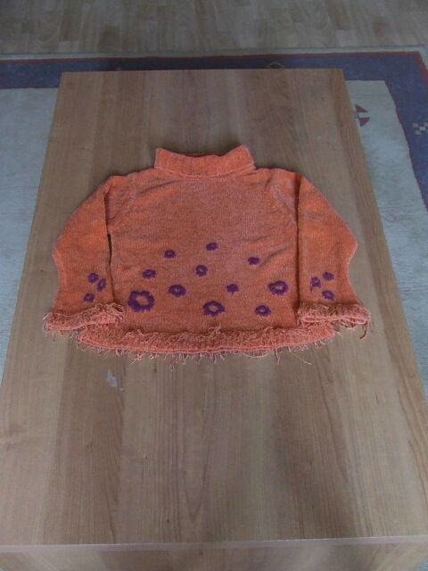 Pull doux en maille, col roulé, C&A, Orange, 7 ans (122 cm) 5 Bagnolet (93)