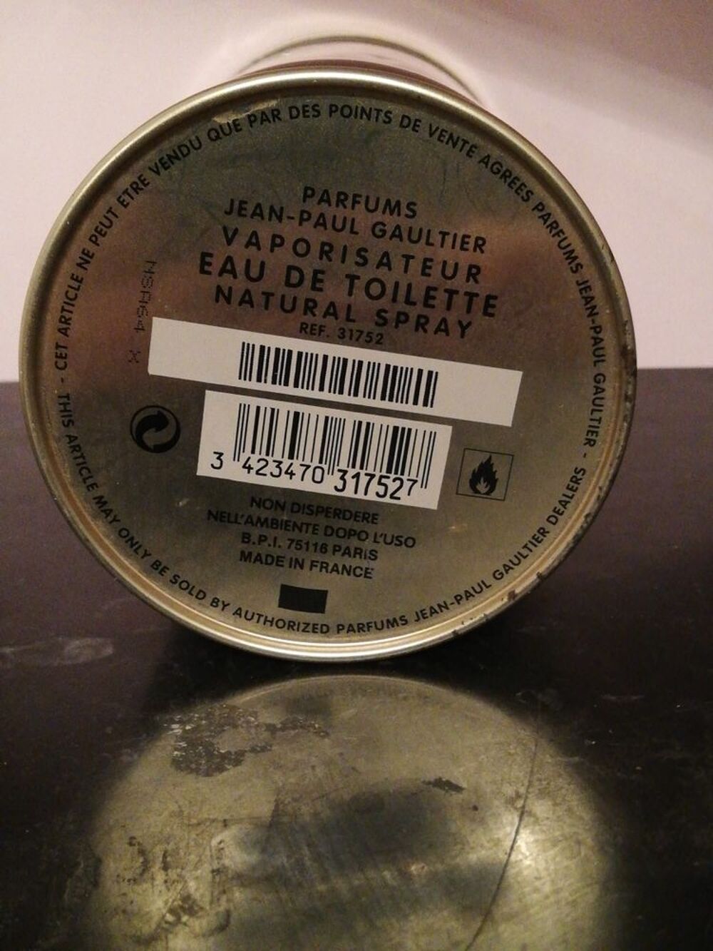 Flacon VAPORISATEUR VIDE J P GAULTHIER "LE MALE" + boite 