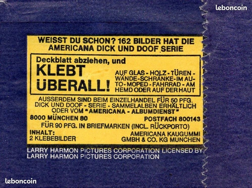 Pochette LAUREL &amp; HARDY - Americana M&uuml;nchen - 1971 