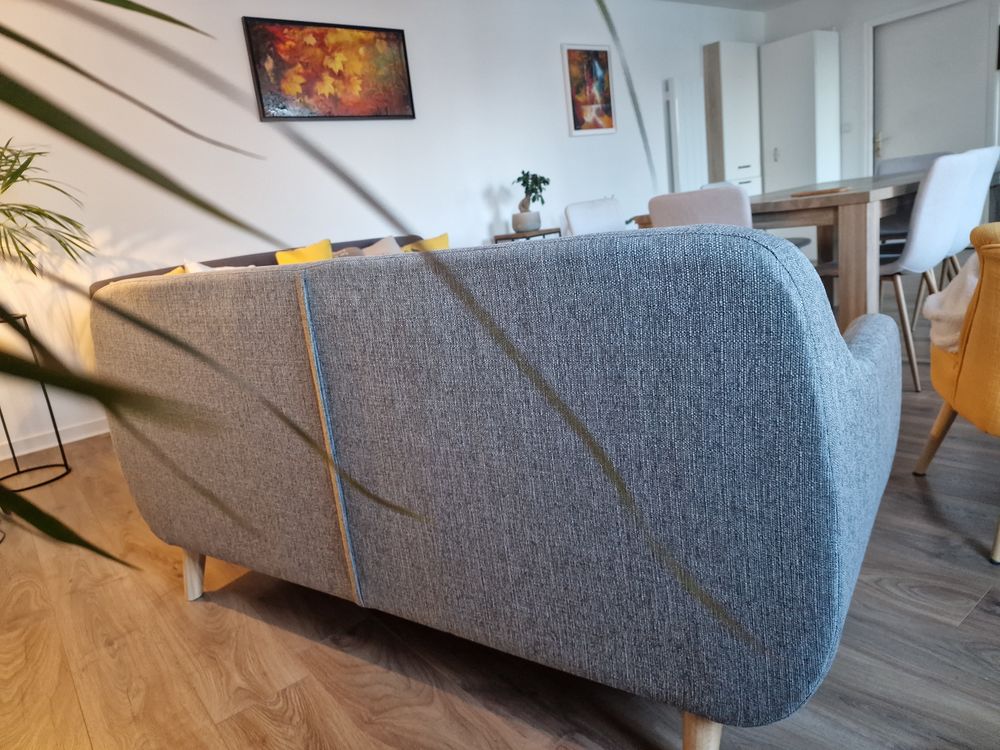 Canap&eacute; scandinave 3 places gris Excellent &eacute;tat. YNOK-2024 Meubles