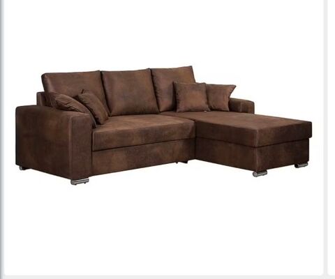 Canape angle convertible couleur marron 300 Castres (81)