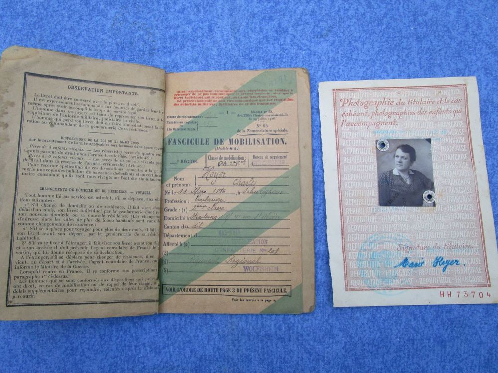 Livret militaire fran&ccedil;ais 