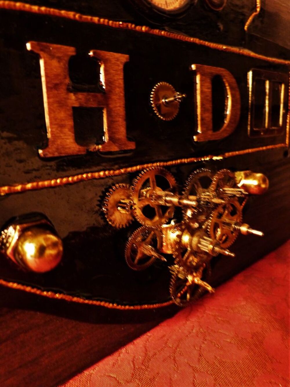 Tableau Plaque "OLD HARLEY-DAVIDSON" Steampunk Décoration