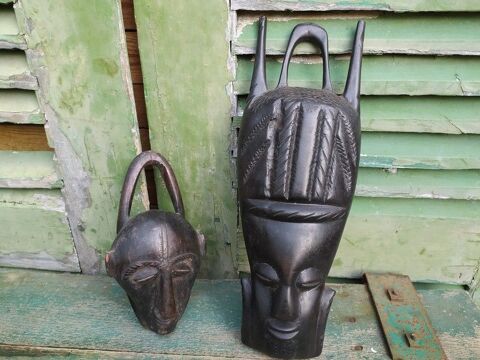 Sculptures Africaines Masque Bois Sculpt� Afrique 30 Loches (37)