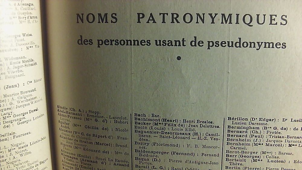 Bottin modain 1938 