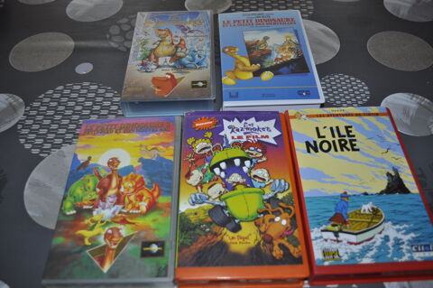 Lot de 5 Vidos avec entre autre  Tintin  5 Perreuil (71)