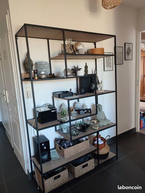 Etagère bois et métal 140 Marsilly (17)