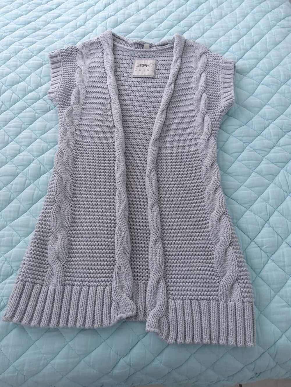 LONG GILET gris "ESPRIT" S Vêtements