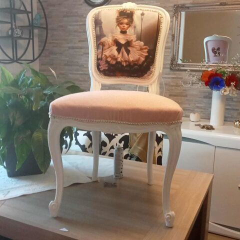  chaise ancienne relooke Sept-Saulx (51)