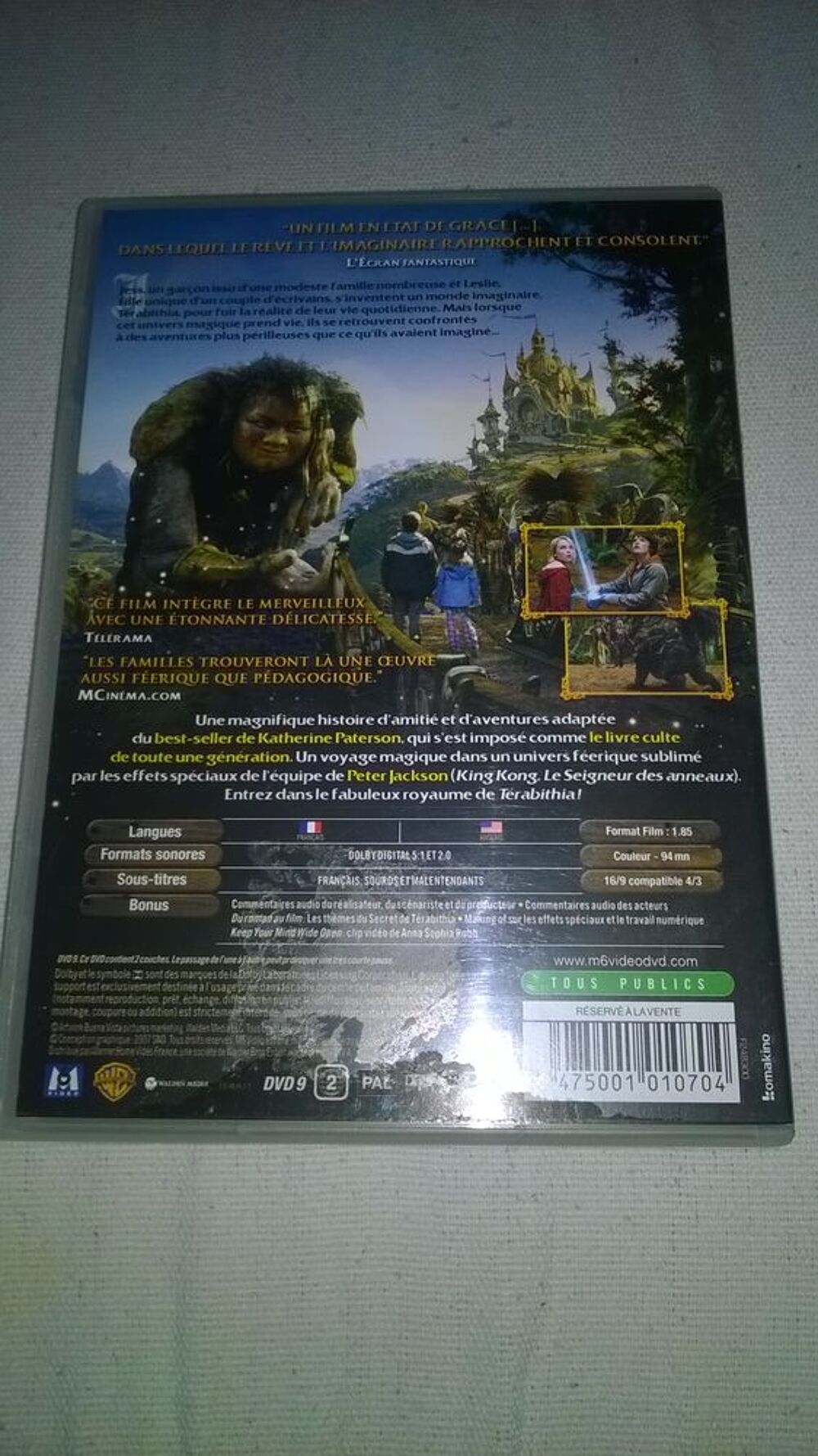 DVD Le secret de T&eacute;rabithia
Josh Hutcherson
2008
Excellen DVD et blu-ray