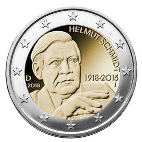 2 euros d'Helmut SCHMIDT de 2015 300 Bordeaux (33)