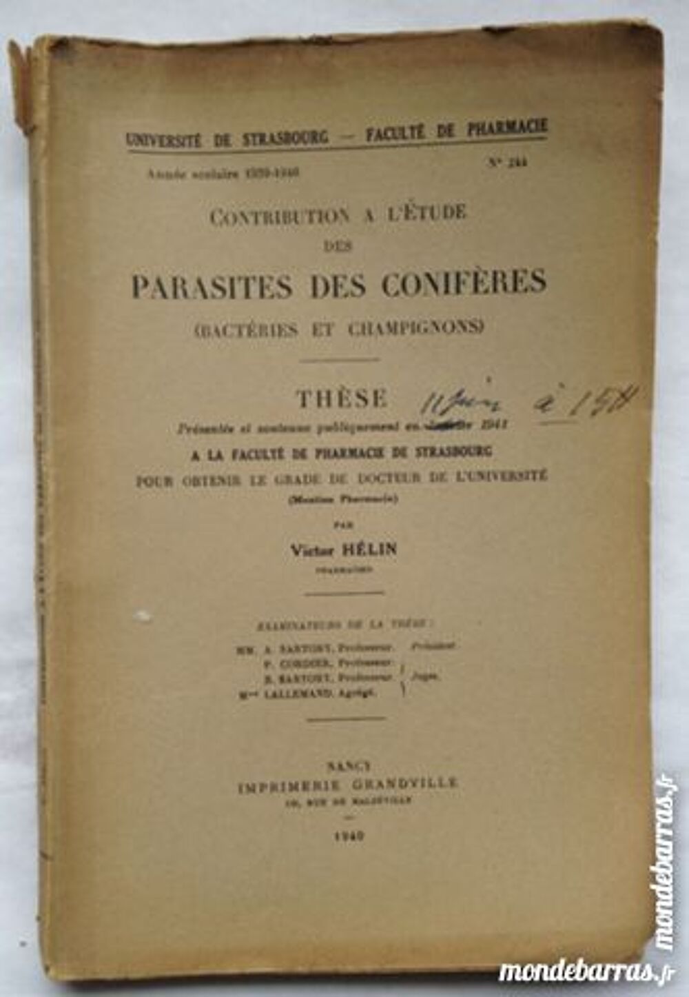 Contribution &agrave; l'&eacute;tude des parasites des conif&egrave;res Livres et BD