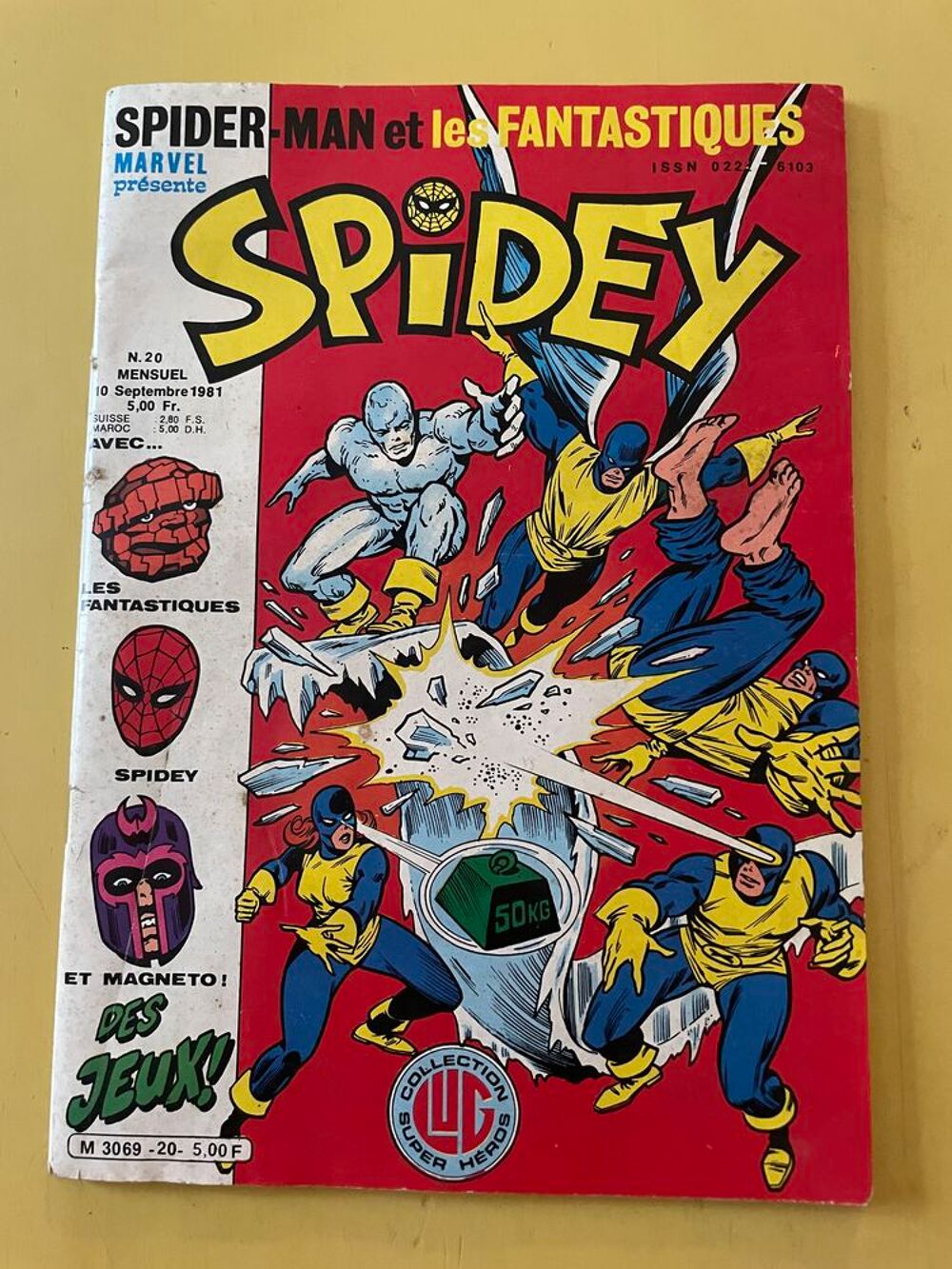 BD SPIDEY N&deg;20 de 09-1981 SPIDER-MAN Les Fantastiques Marvel Livres et BD