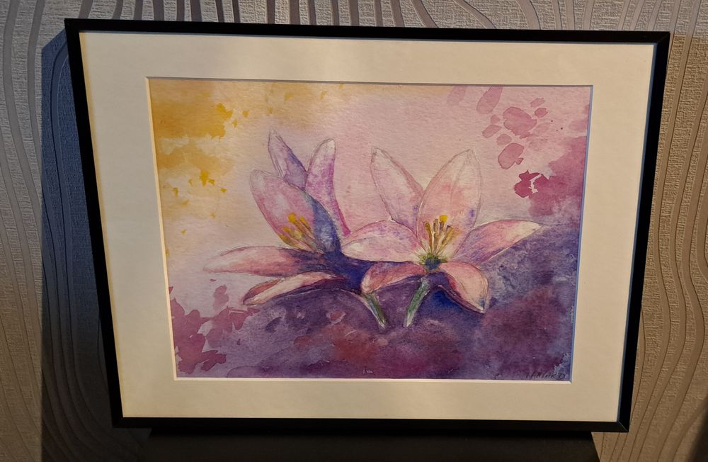 Aquarelle et son cadre Décoration