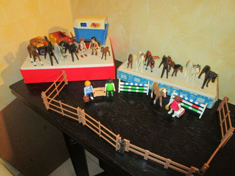 LOT PLAYMOBIL CHEVAUX +JEEP+CHEVAUX+ACCESSOIRES 25 Villepinte (93)