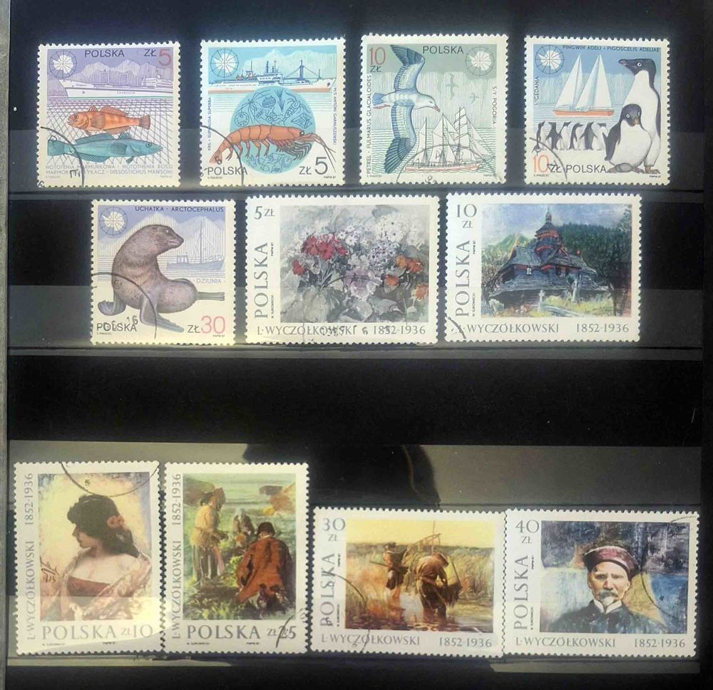 S&eacute;rie de timbres de collection de Pologne D 