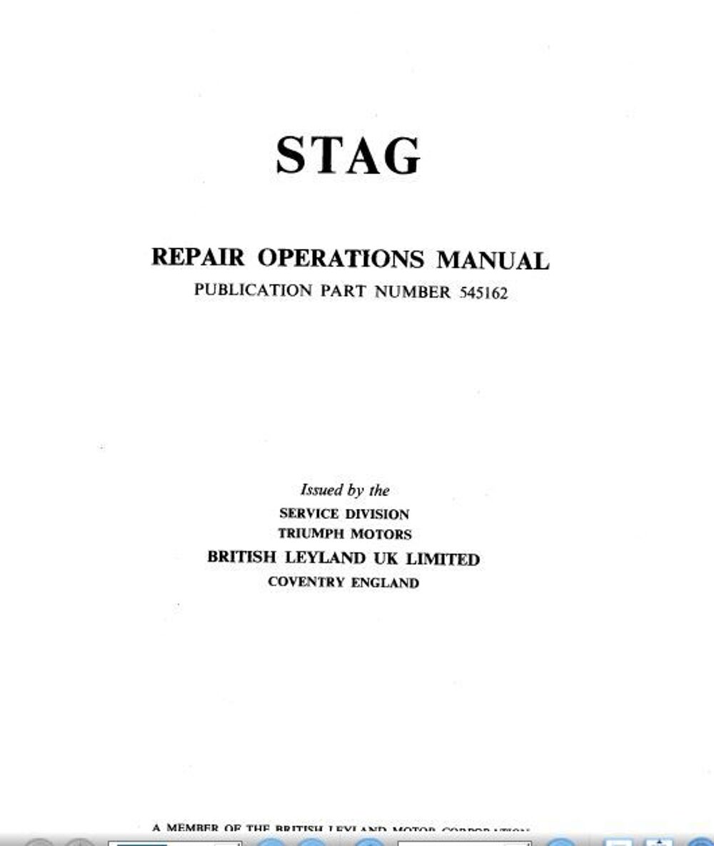 manuel de r&eacute;paration Triumph Stag Livres et BD