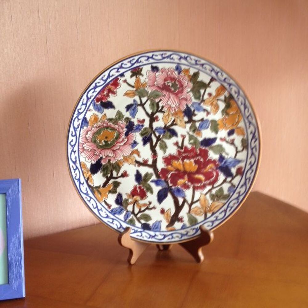 Grande Assiette plate en porcelaine de GIEN Décoration