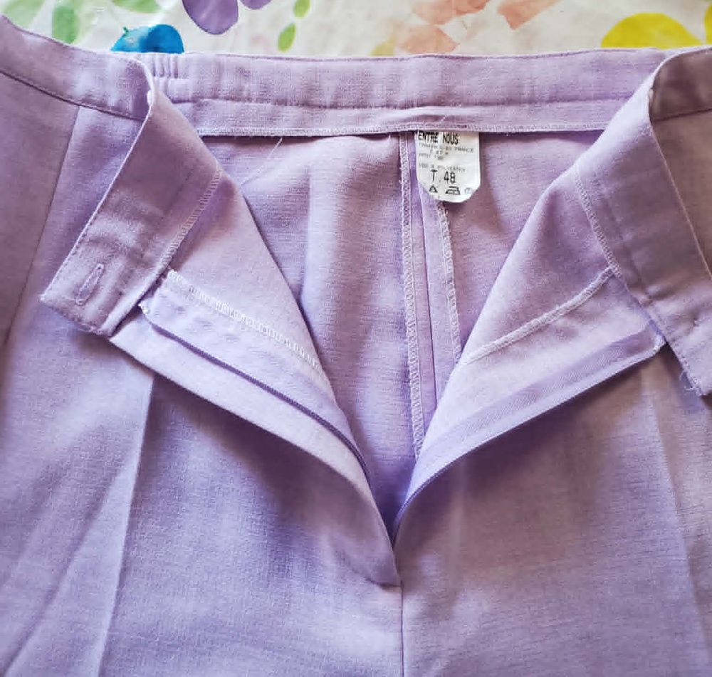 PANTALON FEMME ENTRE NOUS TAILLE 48 LILAS Vêtements