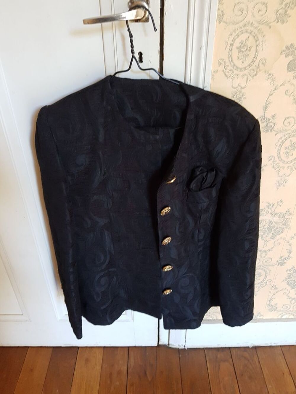 Ensemble, jupe et veste, vintage, noir, chic Vêtements