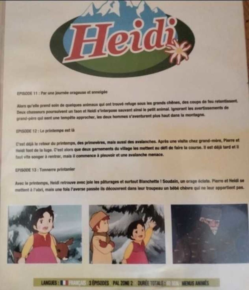 DVD Heidi DVD et blu-ray