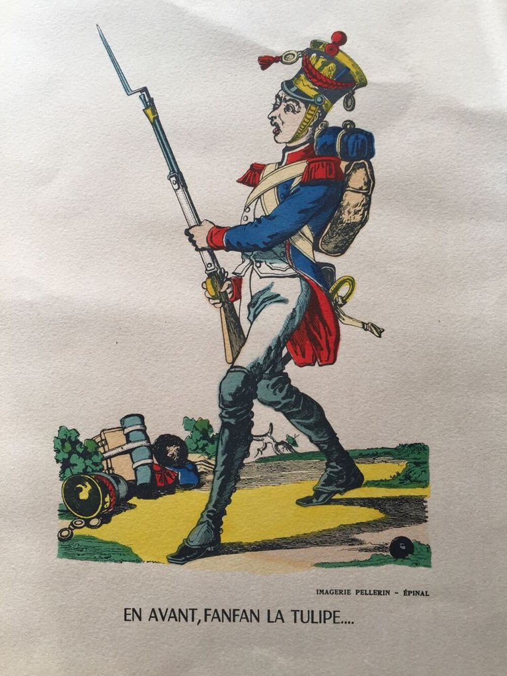 ANCIEN DESSIN ART ESTAMPE IMAGERIE PELLERIN EPINAL FANFAN 