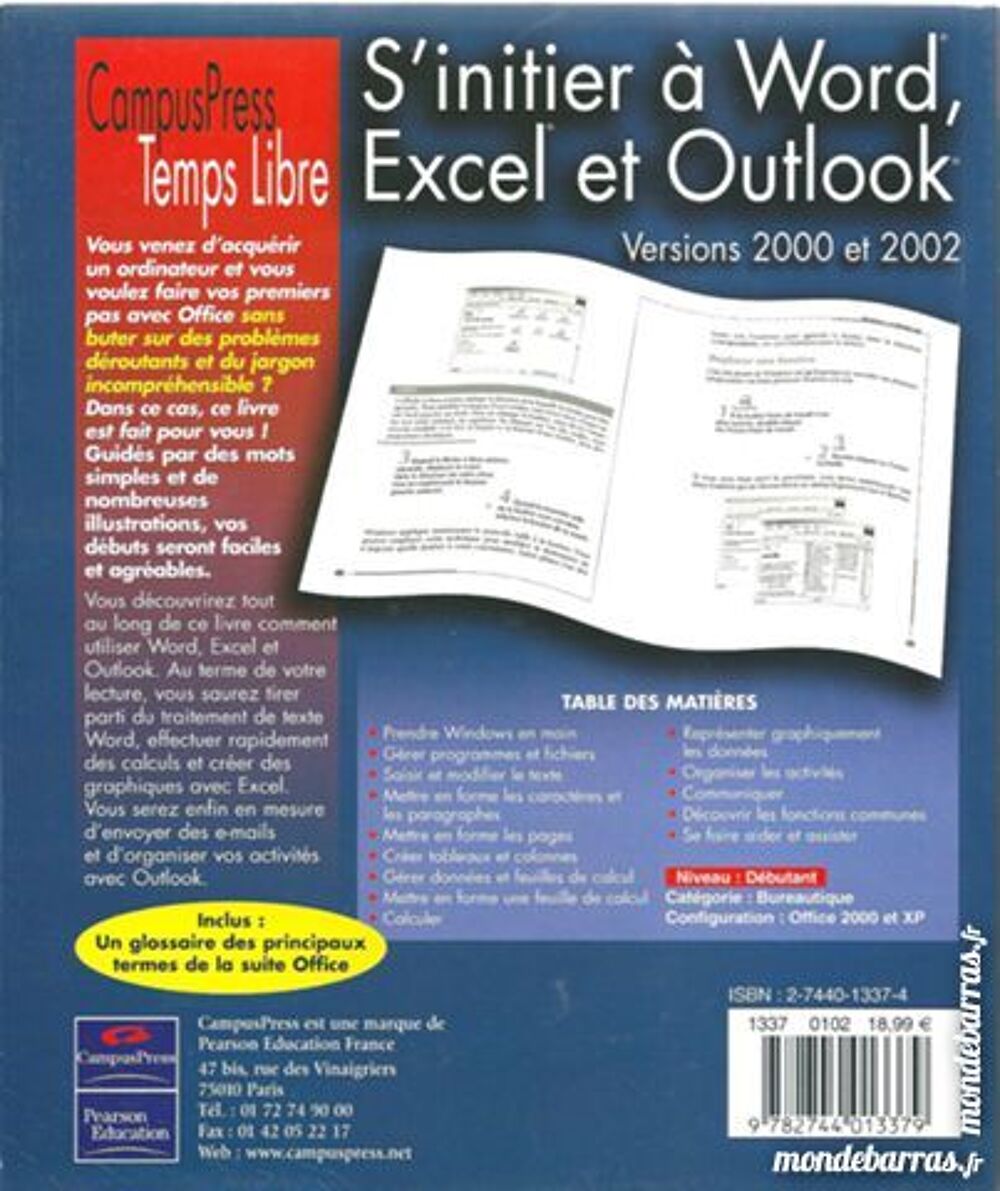 S'initier &agrave; Word, Excel et Outlook (26) Livres et BD