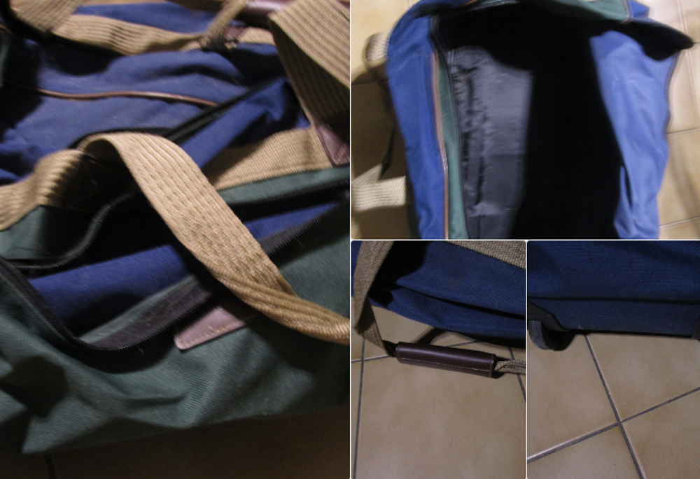 Sac de sport vert bleu Maroquinerie