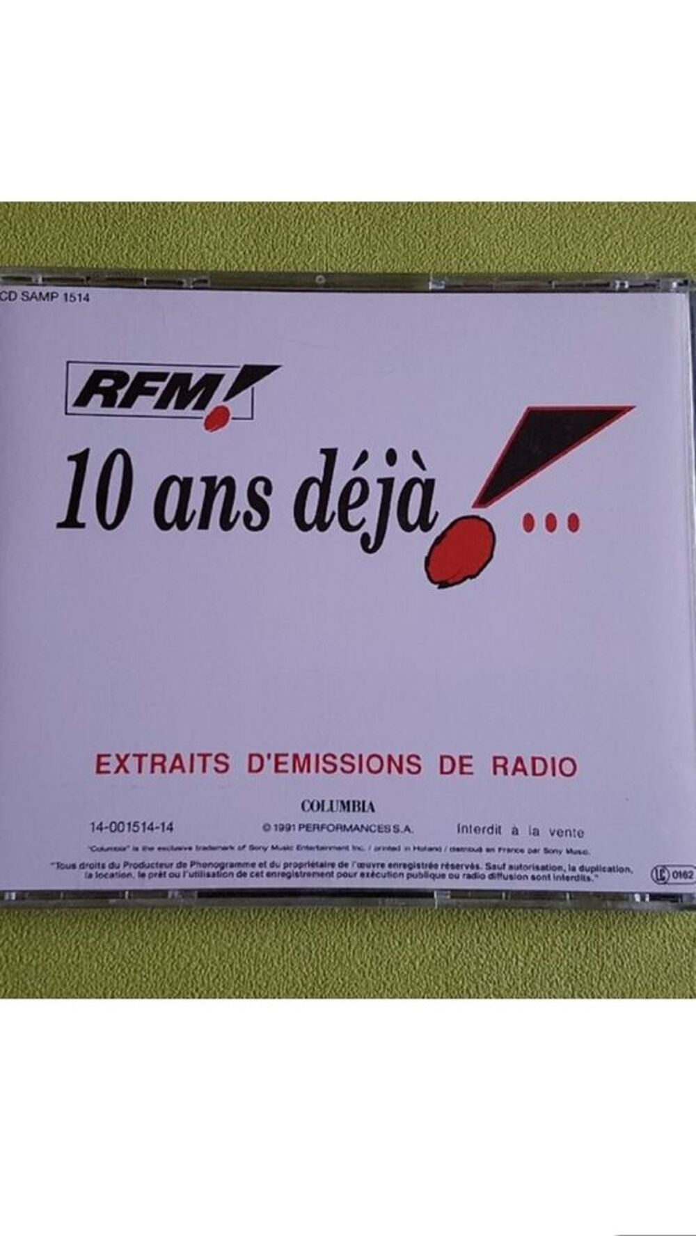 10 ANS D&Eacute;J&Agrave; RFM CD et vinyles