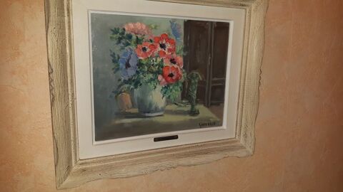 tableau  Ren Guivarch / bouquet de fleurs  90 Tullins (38)