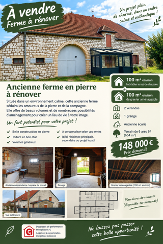  Maison à vendre 5 pièces 200 m² Tavaux