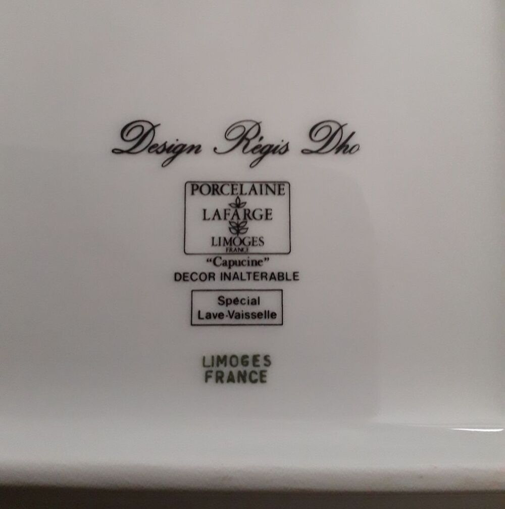 Vide poche porcelaine Lafarge Limoges : Capucines Décoration