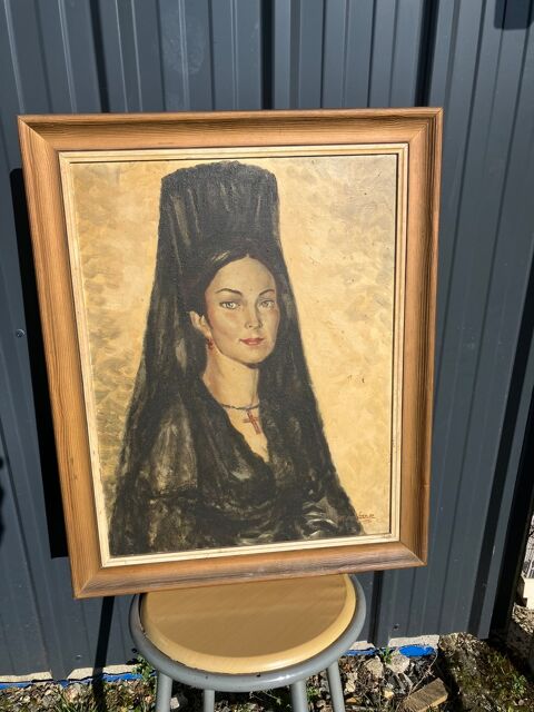 Tableau portrait femme encadré Erbray (44)