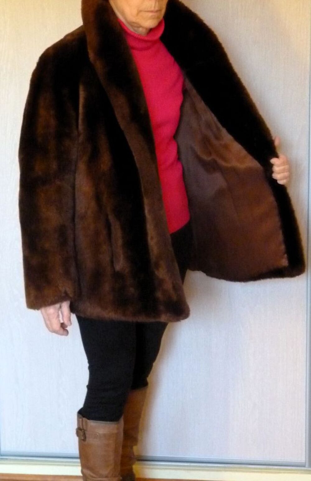 veste en mouton dor&eacute; -Vintage Vêtements