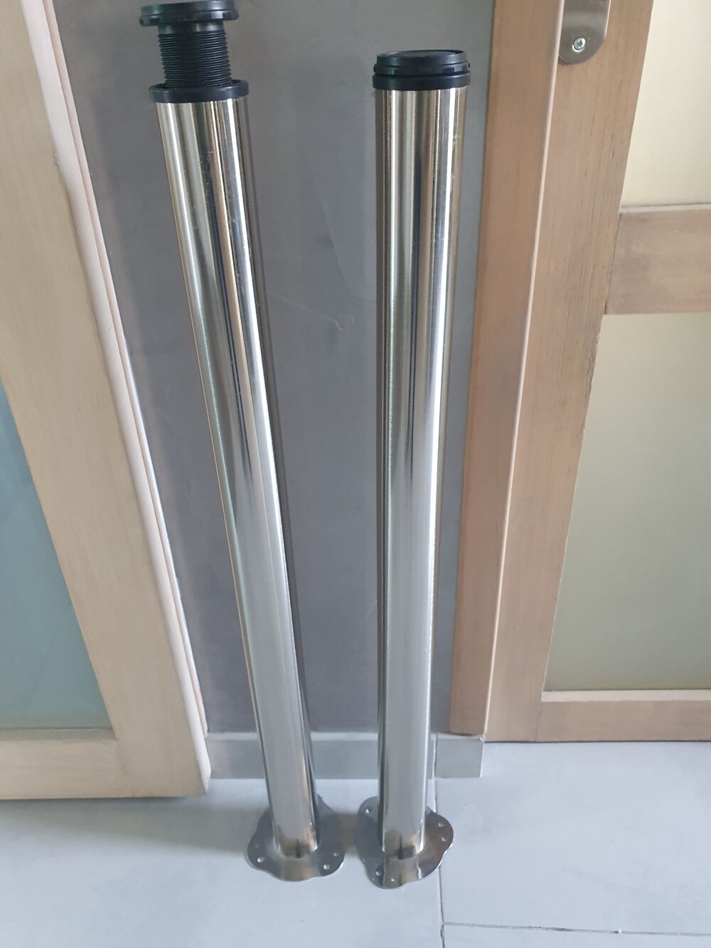 Lot de 2 pieds inox Bricolage