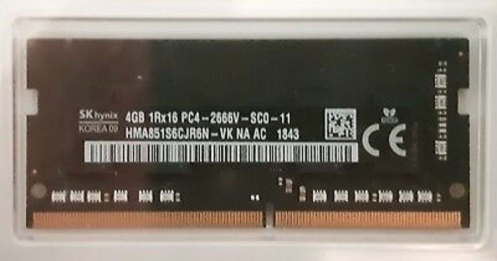 Barrettes m&eacute;moire 2x 4 GB Hynix DDR4-2666 Sodimm PC4-21300 p Matériel informatique