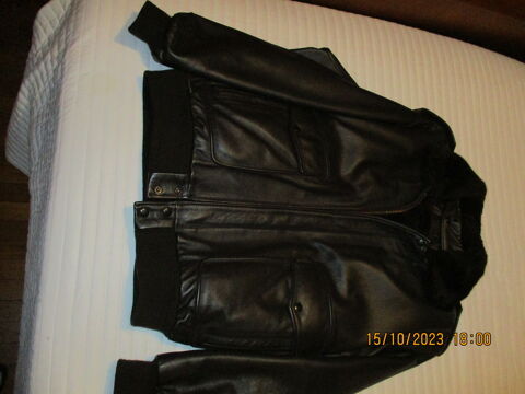 blouson  cuir  pilote en excellent état doublure amovible  90 Sainte-Foy-lès-Lyon (69)
