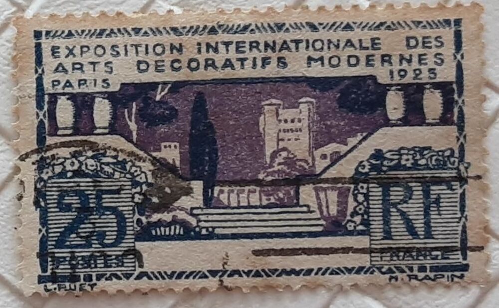 TIMBRE exposition internationale des arts d&eacute;co PARIS 1925 