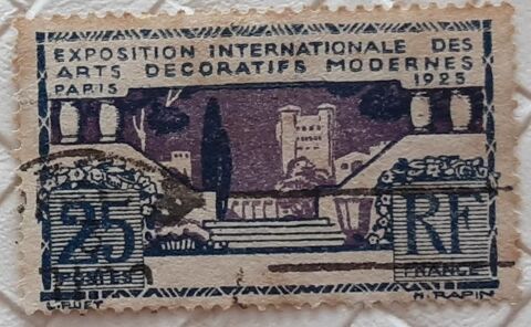 TIMBRE exposition internationale des arts déco PARIS 1925 1 Pontoise (95)