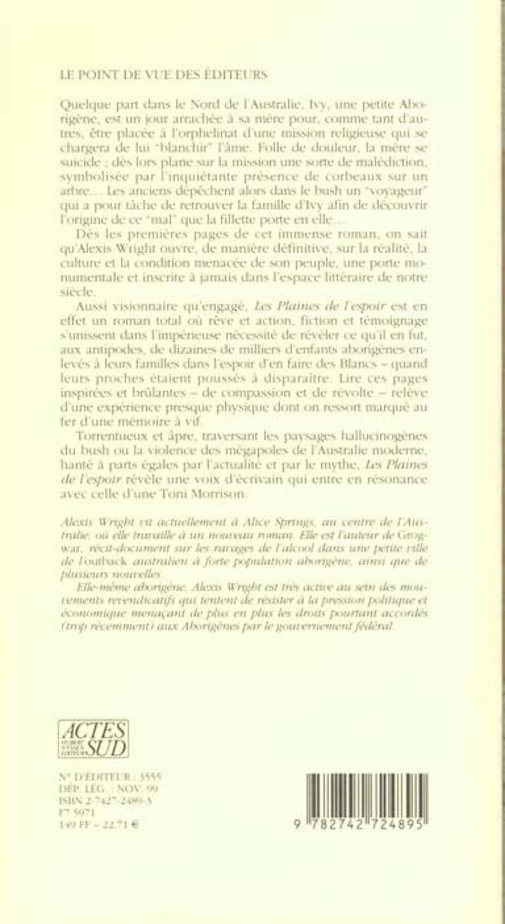 Les plaines de l'espoir Livres et BD